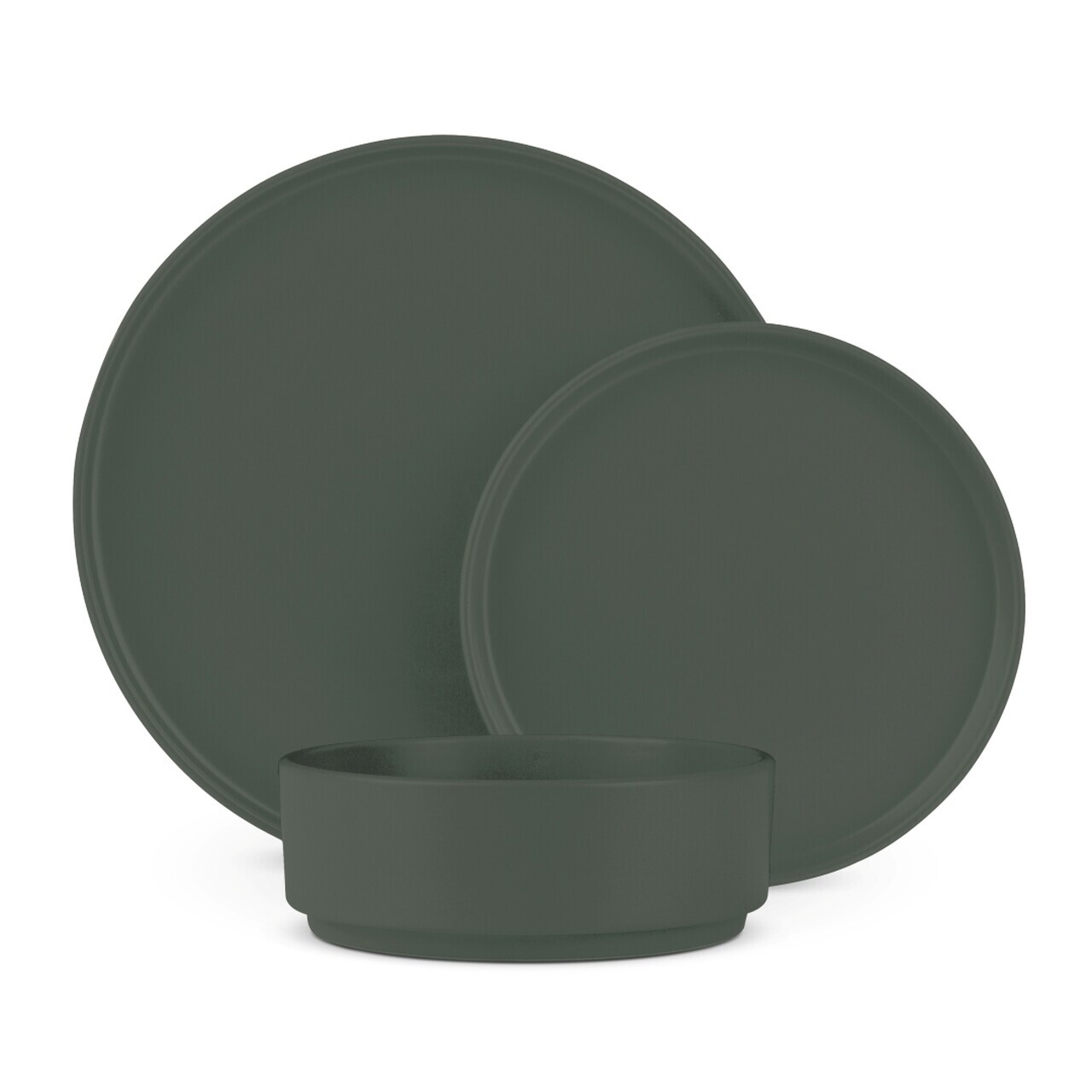 Serviciu de masa 18 piese Berlinger Haus, Matte Green, portelan, verde mat - imagine 4